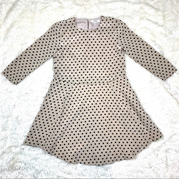 SOLD! Madewell Silk Polka Dot Swing Tee Dress - Picture 6 of 8